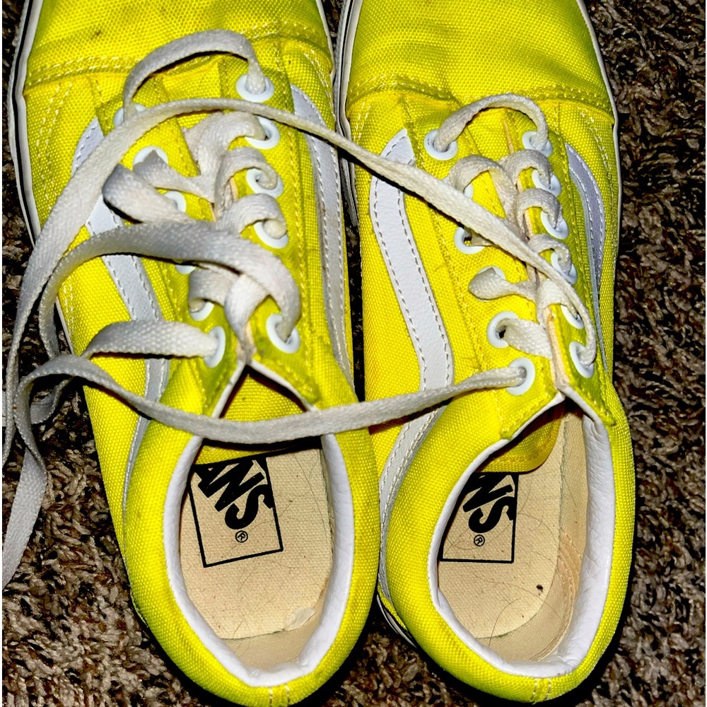 neon yellow vans